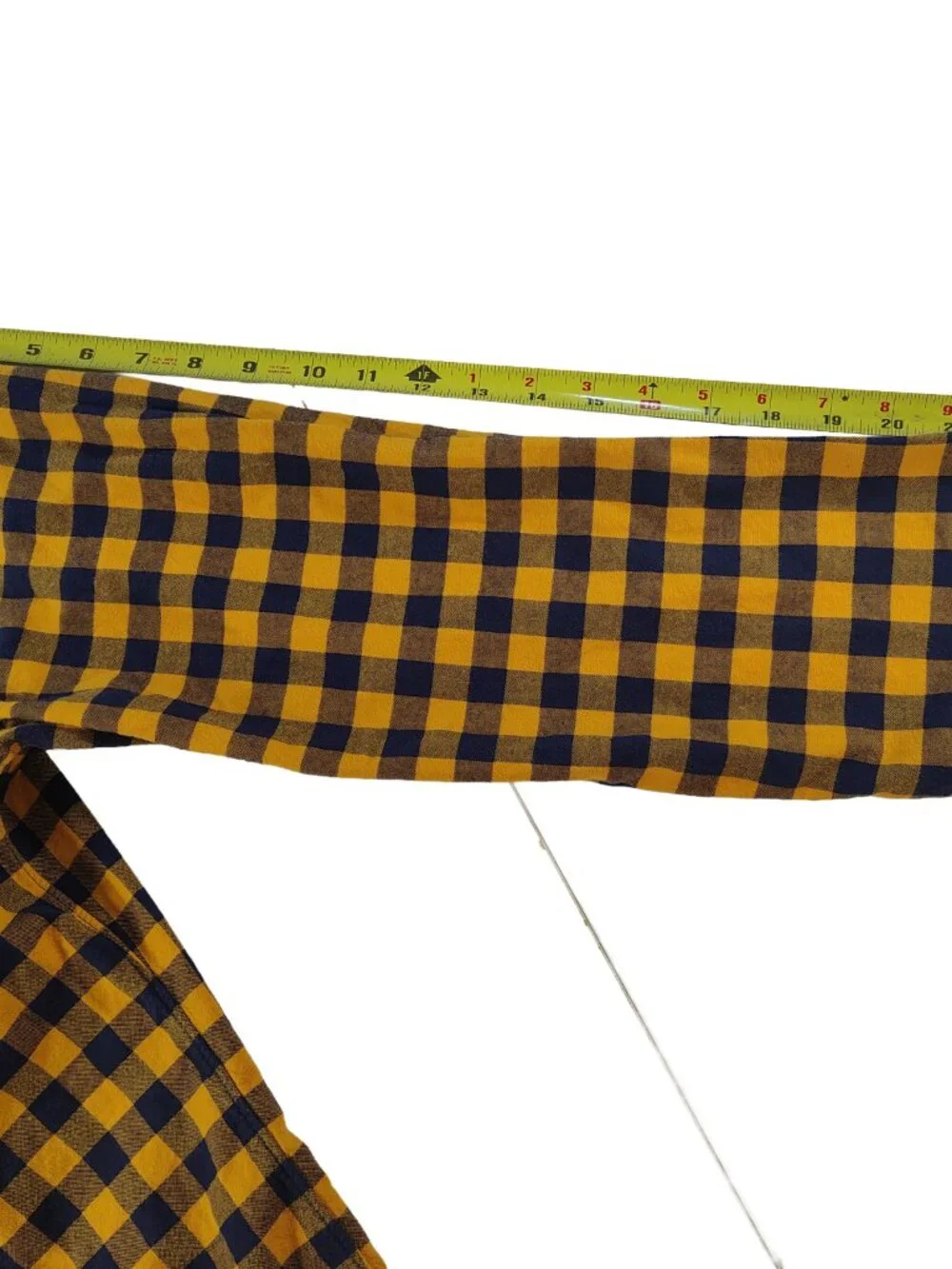 Mens XL Slim Black & Yellow Checkered J.Crew Branded Button-Up Shirt